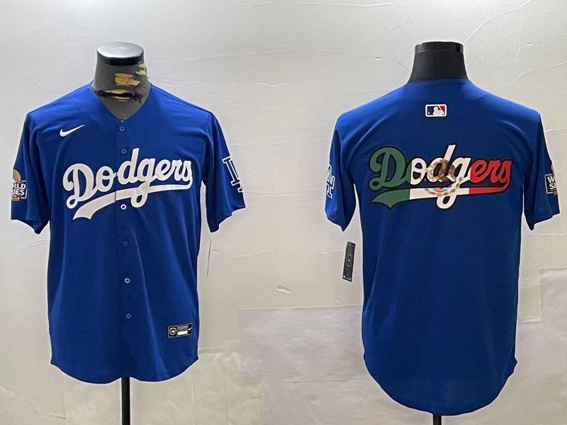 Men Los Angeles Dodgers Blank Blue Game 2024 Nike MLB Jersey style 12162